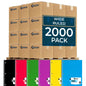 Rosmonde Spiral Notebooks, 12 Pack, 1 Subject Notebook, Wide Ruled, 70 Sheets, 8 x 10-1/2", 3 Hole Punched, School Supplies, Bulk Single Subject Spiral Notebook Bulk, Assorted Colors Pack of Notebooks