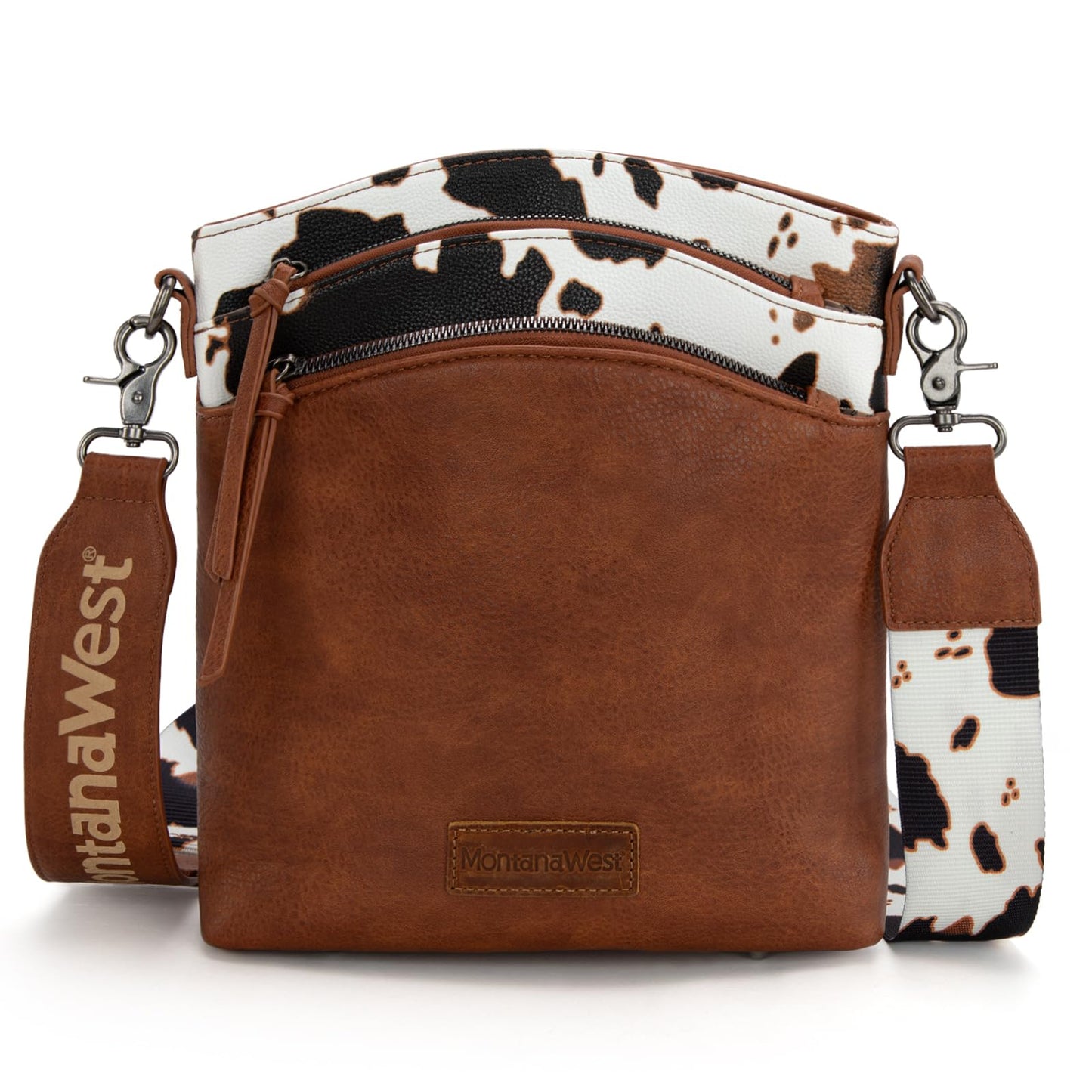 Montana West Multi Zip Pocket Crossbody Bag With Guitar Strap