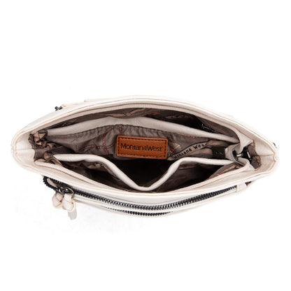 Montana West Multi Zip Pocket Crossbody Bag With Guitar Strap