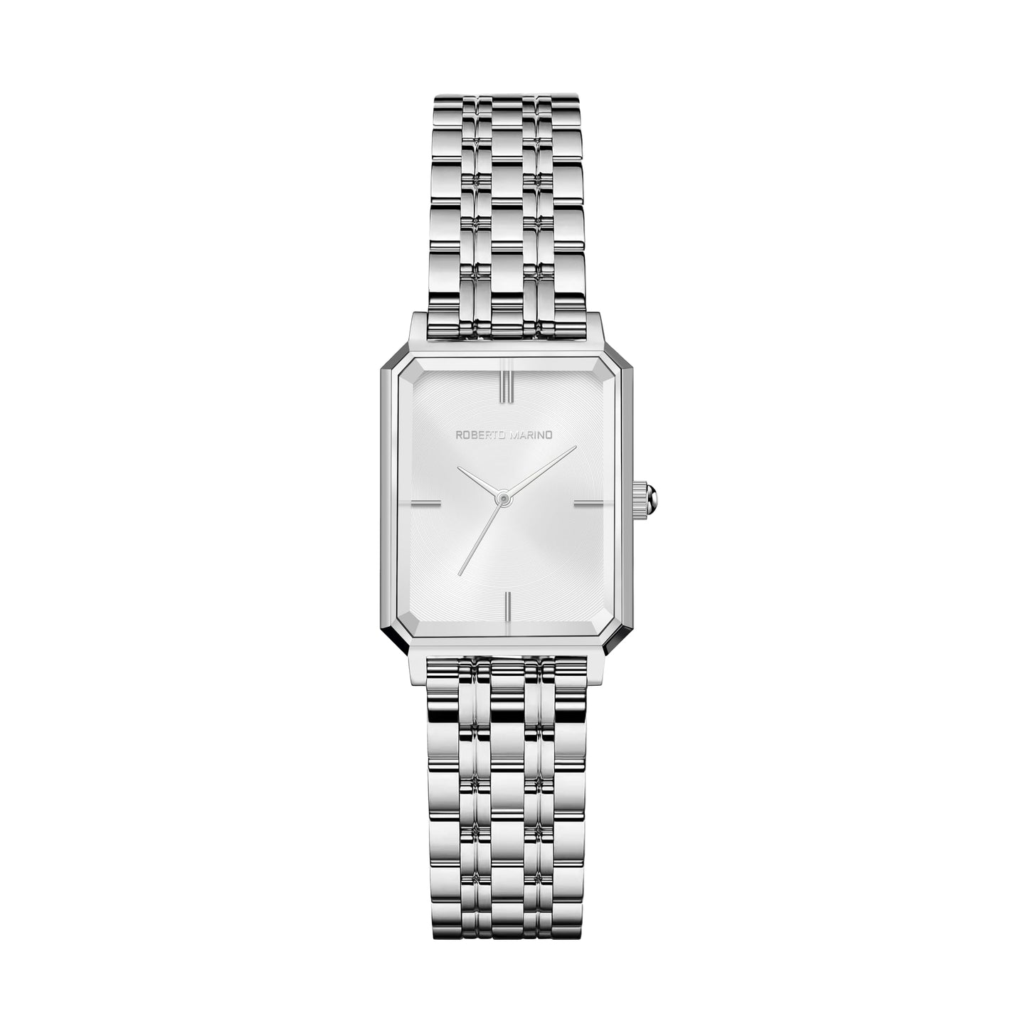 Roberto Marino RM1982 Women’s Luxury Watch Rectangular Gold – Japanese Quartz Movement, Vintage Stainless Steel Design, Silver Dial, Elegant Dress Timepiece, 3ATM Water Resistant – Reloj para Mujer