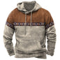 Men's Hooded Sweatshirt American Flag Print Long Sleeve Pullover Sweatshirt Vintage Tribal Aztec Graphic Hoodie Tops