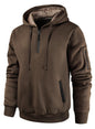 Leidowei Men's Hoodies Casual Pullover Hooded Sweatshirt Long Sleeve Quarter Zip Hoody Tops With Kangaroo Pocket