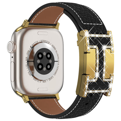 Leather Magnetic Watch Band Compatible with Apple Watch Ultra Band 49mm 46mm 45mm 44mm 42mm 41mm 40mm 38mm Replacement Strap for Women Men iWatch Ultra 3/2/1/SE3/Series 11/10/9/8/7/6/5/4/3/2/1