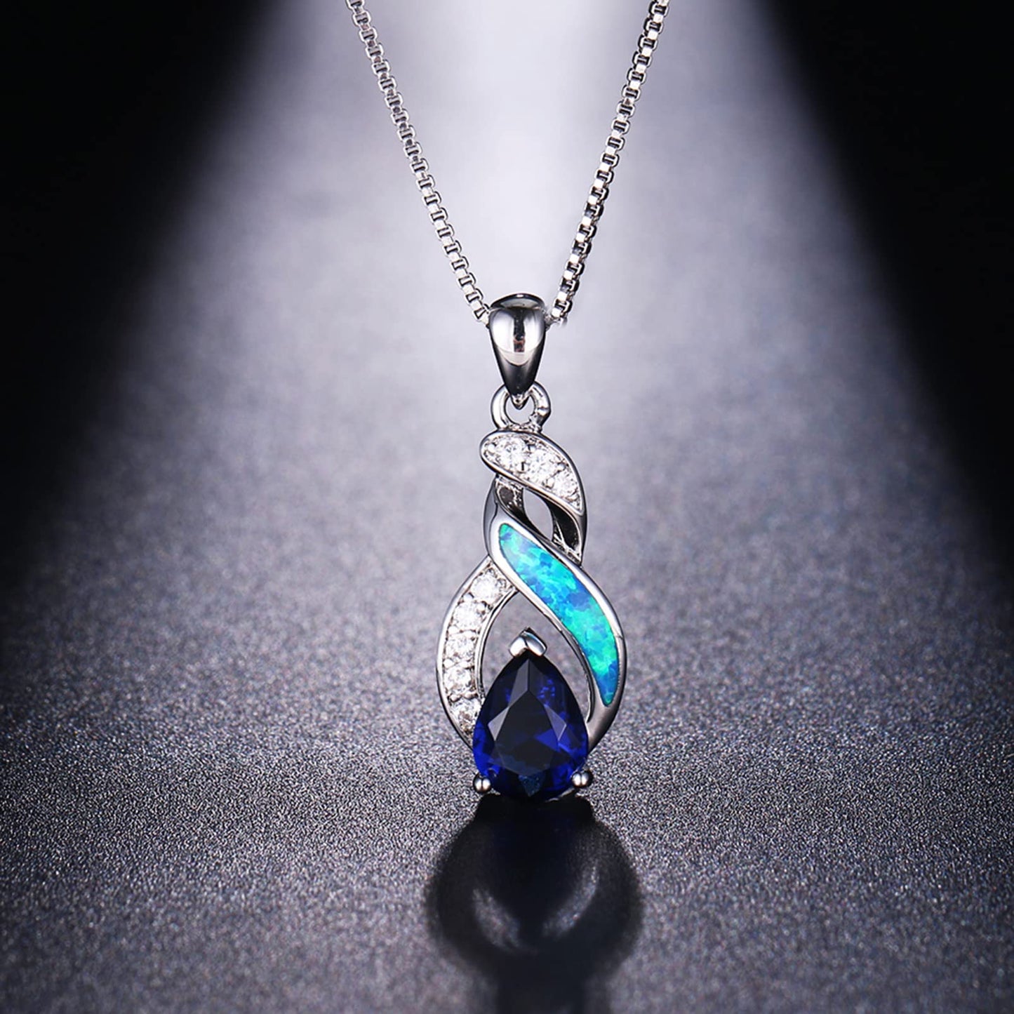 Jewelry Sets Australian Created Opal Necklace Earrings Jewelry for Mom