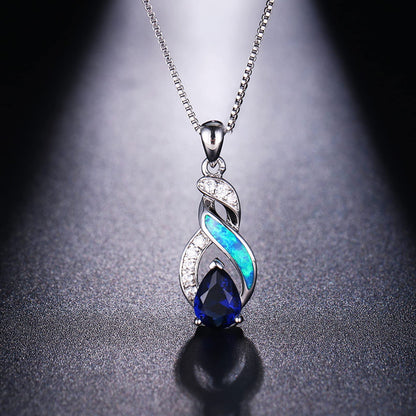 Jewelry Sets Australian Created Opal Necklace Earrings Jewelry for Mom