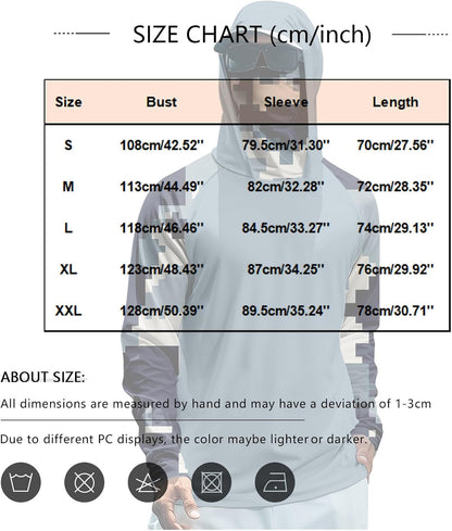 ADHOWBEW Fishing Shirt with Hood Cooling Hoodies Hooded Shirt Uv Casual Summer UPF 50+ Uv Rash Guard 2025