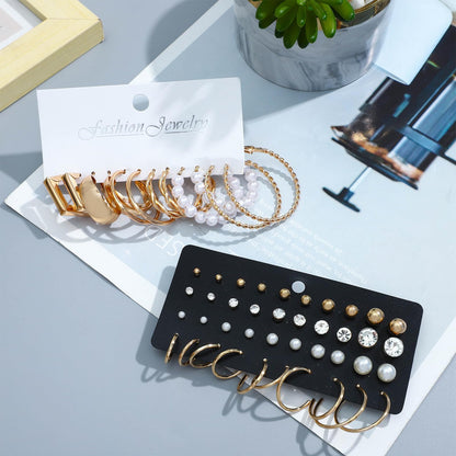 NEWITIN 69 Pieces Gold Jewelry Set for Women Fashion Costume Jewelry Gold Plated Necklace Bracelet Earrings Set for Women