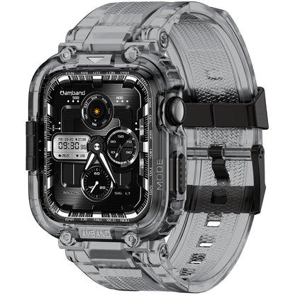 amBand Bands Compatible with Apple Watch 9/8/7 45mm, M1 Sport Series Rugged Case Protective Cover for iWatch 6/SE (3/2/1)/5/4/3 44mm Men Green