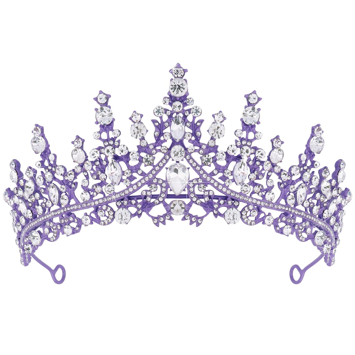 TOBATOBA Silver Wedding Crystal Tiaras and Crowns for Women, Bride Royal Queen Headband Princess Quinceanera Headpieces for Birthday Prom Pageant Party