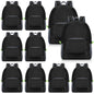 Jexine 10 Pcs Backpacks in Bulk 16.5 Inches Back Pack Basic Backpack for Adult Lightweight Outdoor Travel Book Bags(Sunny Pastel)