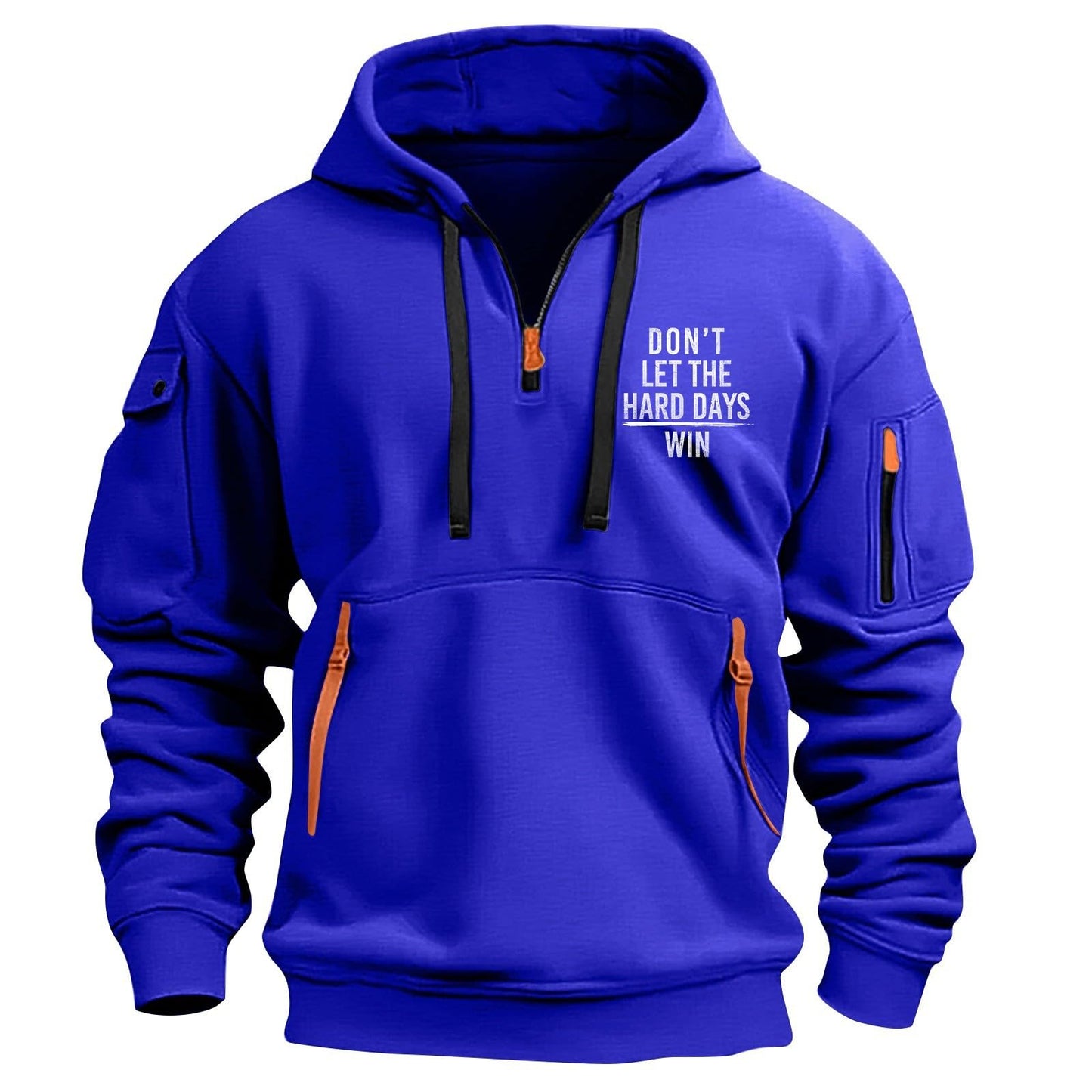 RTTUIOP Hoodies for Men Quarter Zip Pullover Tactical Sweatshirt Vintage Long Sleeve Casual Fashion Hoodie With Pockets