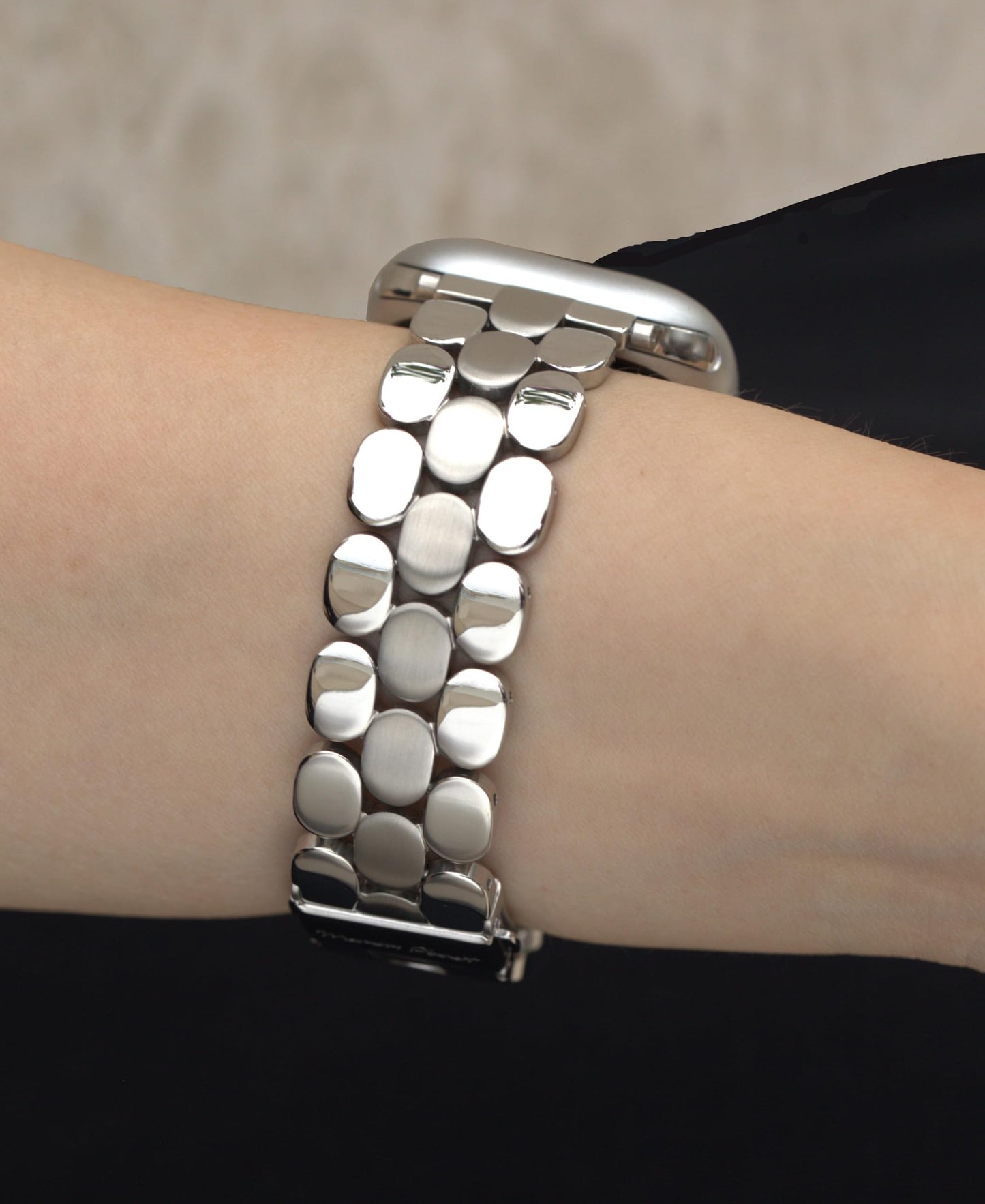 Designer Band for Apple Watch 40mm 41mm 42mm 38mm 44mm 45mm 46mm 49mm for Women, Stainless Steel Dressy Bands Compatible with Apple Watch Series 11,10,Se,9,8,7,6,5,4,3,2,1 for iWatch
