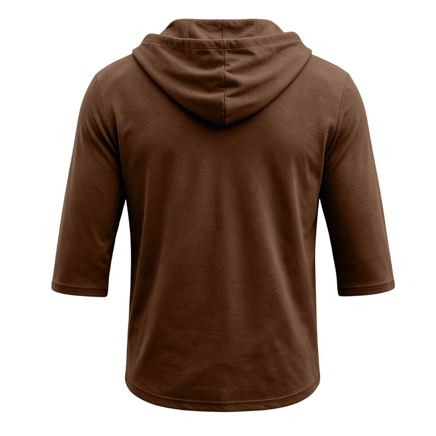 Mens Hooded 3/4 Sleeve Pullover Relaxed Fit Casual Lightweight Comfort Top