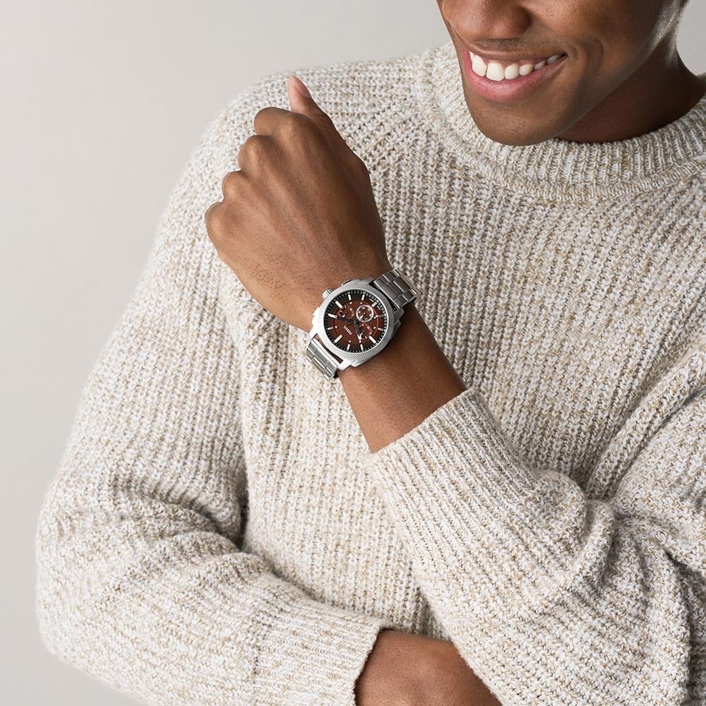 Fossil Men's Watch, Machine Stainless Steel Chronograph Watch for Men