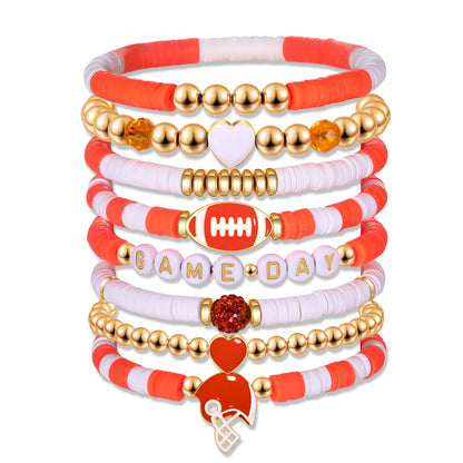 Heishi Bracelets for Women Clay Beaded Stretch Bracelets Stackable Friendship Bracelet Set Summer Beach Accessories Outfits Jewelry Gifts