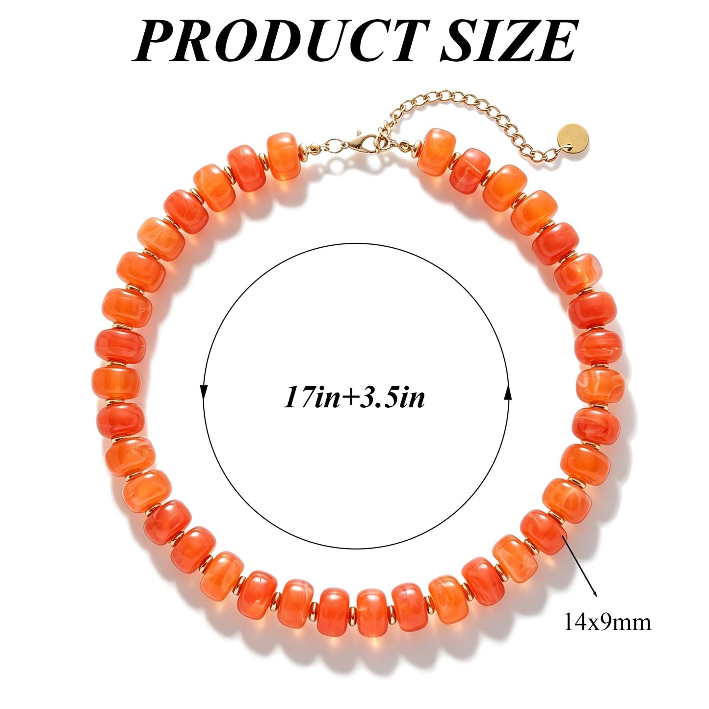 Chunky Beaded Choker Necklace for Women Summer Beach Acrylic Beads Necklaces Trendy Boho Statement Colorful Necklace Jewelry Accessories