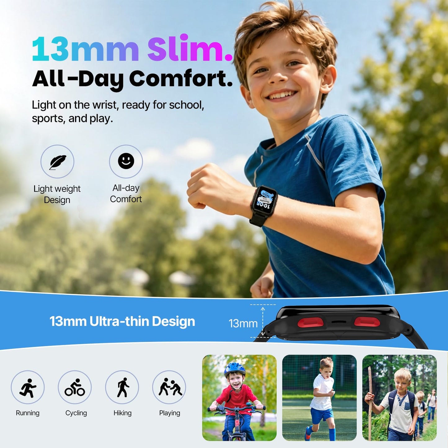 K9 Smart Watch for Kids with GPS Tracker, AI Voice & Video Call,1.78" AMOLED, 4G Smartwatch with SOS, Parental Controls, School Mode, IP68 Waterproof Kids Smartwatch for Teens Ages 3 and Up