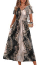 OFEEFAN Summer Dresses for Women Flowy Casual A-Line Midi Dress Beach Vacation Sundresses with Pockets S-2XL