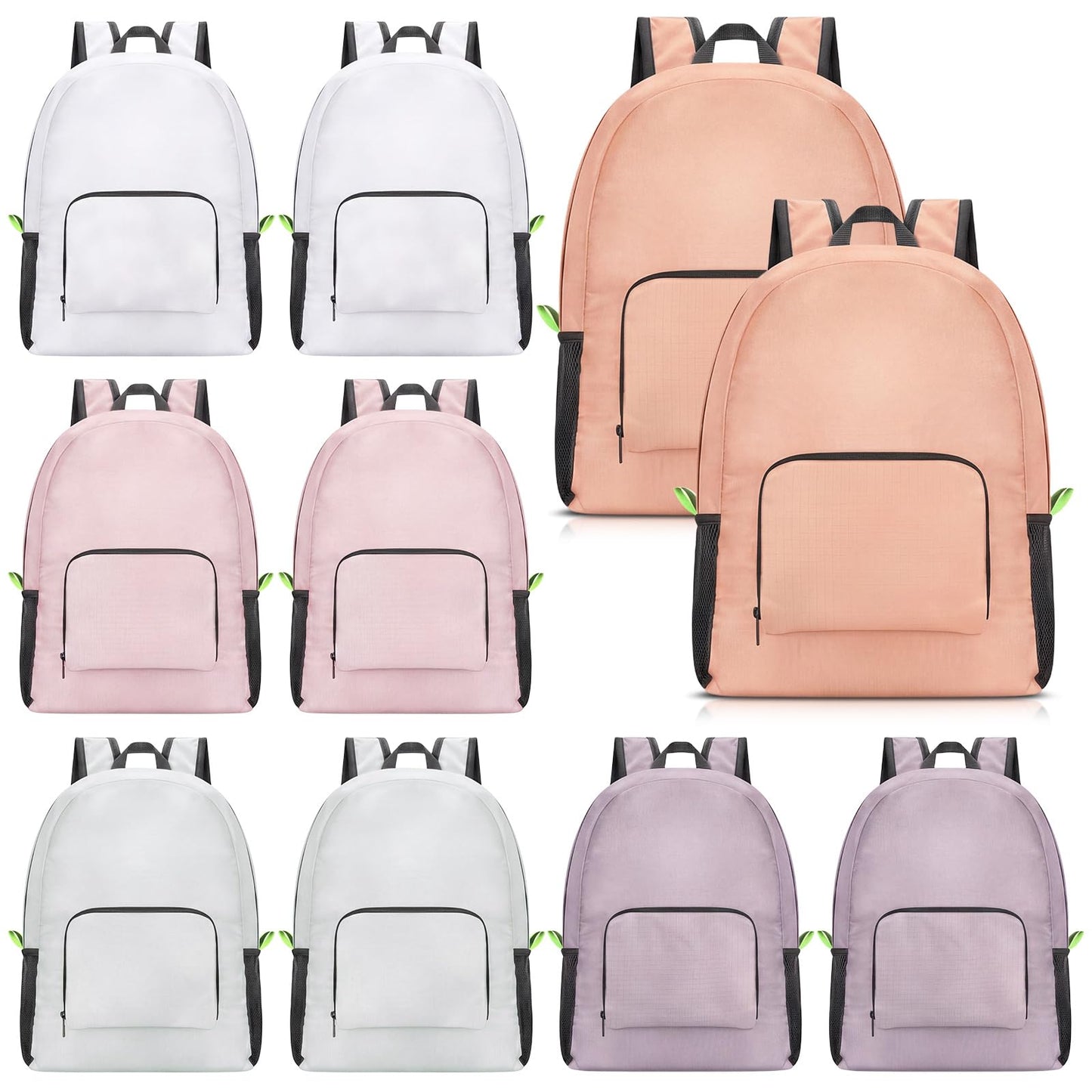 Jexine 10 Pcs Backpacks in Bulk 16.5 Inches Back Pack Basic Backpack for Adult Lightweight Outdoor Travel Book Bags(Sunny Pastel)