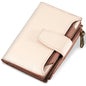 Airkit Small Wallet Women RFID Blocking Soft Leather Bifold Compact Card Holder Wallet for Women with Zipper Coin Pocket 4 ID Window