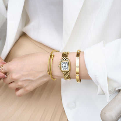 CHEETAH Women’s Gold Bangle Watch and Bracelet Set