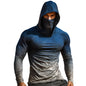 Sun Protection Shirts for Men UPF 100+ Long Sleeve Hoodie with Mask Shirts | Camouflage Outdoor Fishing Tees Cooling Raglan Shirts