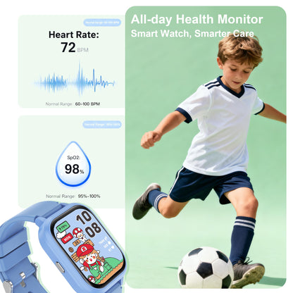 Kids Smart Watch 4-15 Ys, Standalone&APP Dual Use, Bluetooth Call, Kid Gift | 1.8'' IP68 Boys Girls Fitness Tracker, DIY Sports Modes, Heart Rate&Sleep Monitor, 13 Alarms, Weather, Smart Reminder, Games