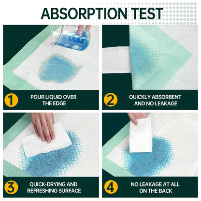 MILDPLUS Disposable Bed Pads 40"X40" 50pcs Extra Large Pee Pads for Incontinence 140 Gram Heavy Duty Super Absorbent Underpads Waterproof Chucks Pads for Adults, Elderly or Pets [100x100CM]