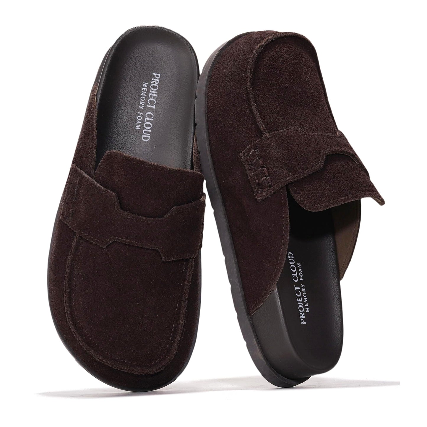 Project Cloud 100% Genuine Leather Slip On Womens Clogs 2026 (Foamy) | Plush & Soft Insole with Arch Support for Comfort; Non Slip Mules & Clogs for Women Footwear; Water Resistant Women Shoes