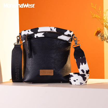 Montana West Multi Zip Pocket Crossbody Bag With Guitar Strap