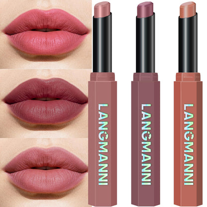 12Pcs Velvet Matte Lipstick Set, Nude to Dark Shades, Long-Lasting,Color A | Highly pigmented matte color, smooth creamy glide, waterproof wear, nude-to-dark tones, ideal for daily makeup or gifting