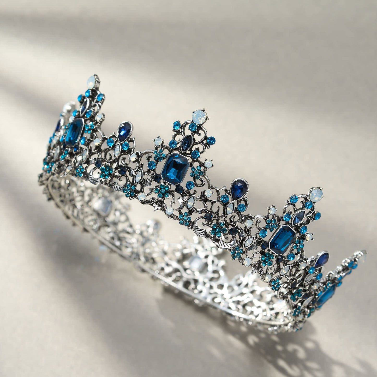 SWEETV Queen Crown for Women - Baroque Wedding Tiaras and Crowns,Jeweled Tiara Crown,Prom Birthday Halloween Hair Accessories