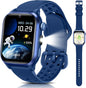 RUXINGX Kids Smart Watch No APP, 1.52" Smart Watch for Kids with Camera,Puzzle Games,Heart Rate, Sleep Monitor,Music Player,Pedometer,Fitness Trackers Smartwatch for Girls Boys Teens 3-12(Blue)