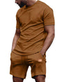 JMIERR Men's 2 Piece Outfit Anti-wrinkle T Shirts and Shorts Summer Beach Vacation Lounge Workout Pajamas Short Sleeve Sets