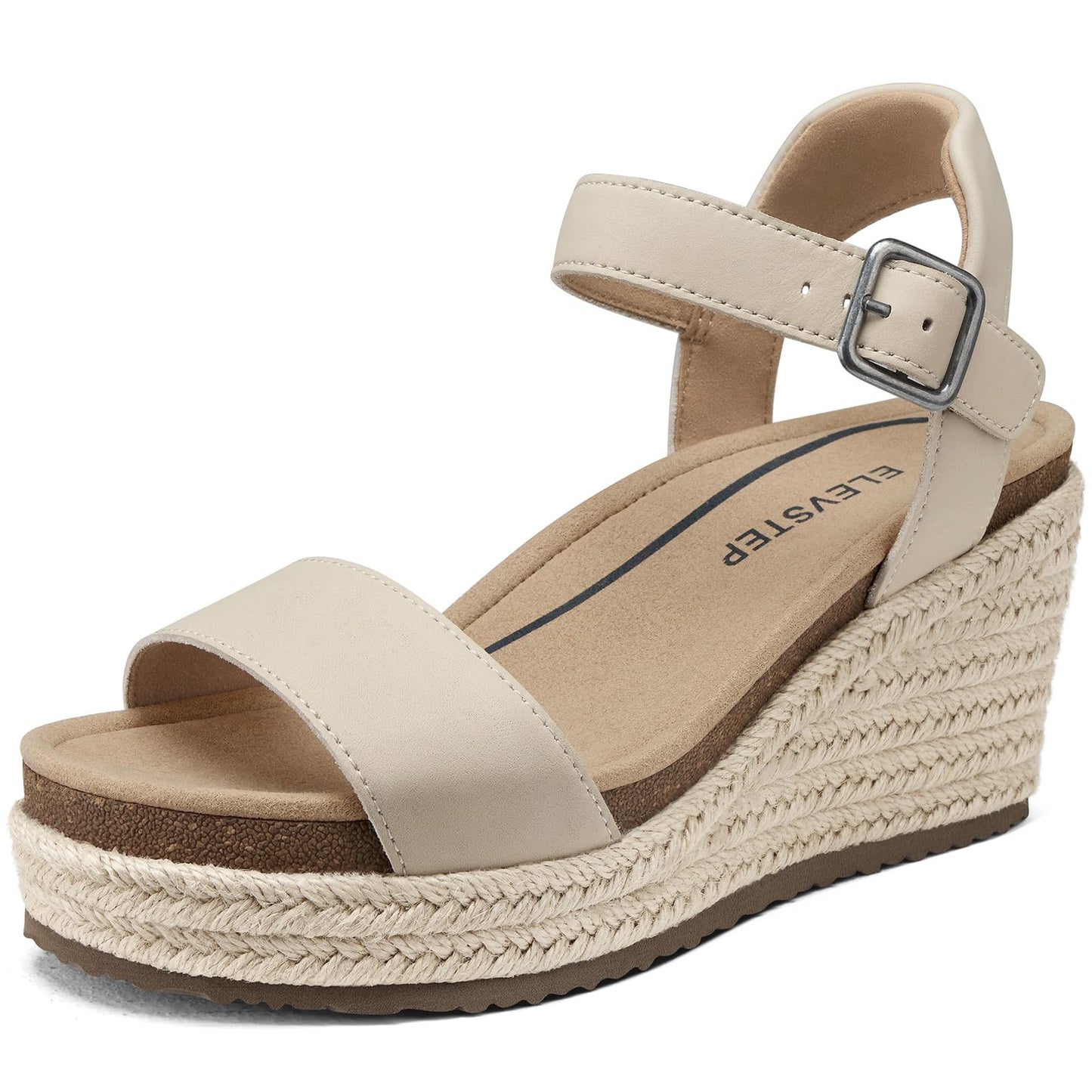 Women's Orthopedic Wedge Sandals: Arch Support Genuine Leather Platform Espadrilles - Comfortable Open Toe Casual Summer Sandals