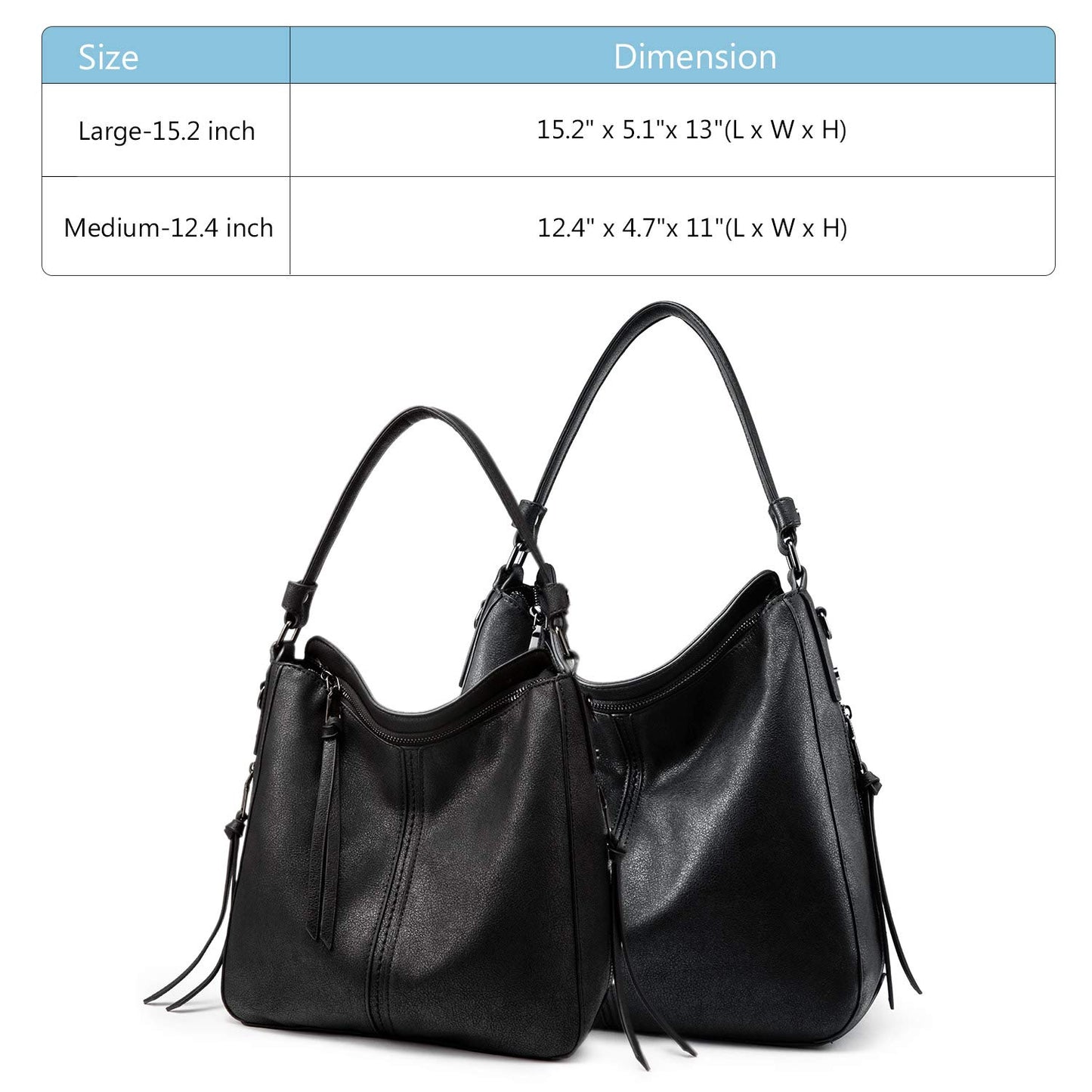 Realer Hobo Crossbody Bags for Women Designer Faux Leather Hobo Handbags Retro Large Size Shoulder Bag Bucket Purse