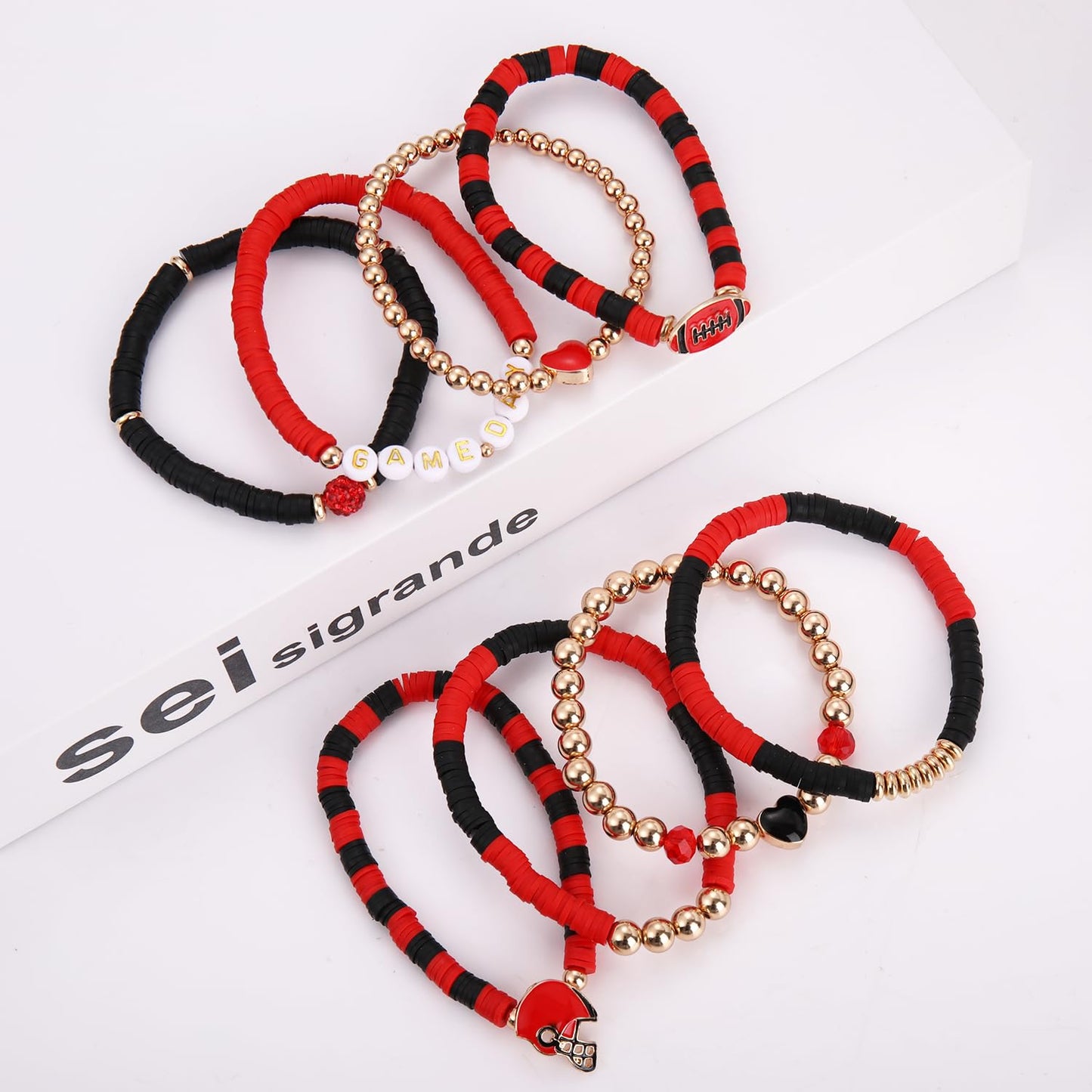 Heishi Bracelets for Women Clay Beaded Stretch Bracelets Stackable Friendship Bracelet Set Summer Beach Accessories Outfits Jewelry Gifts