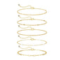 Dainty Simple Gold Bracelets for Women, Stackable Satellite Paperclip Lip Bracelet Set Tiny Lip Dot Chain Box Link for Handmade Gift Minimalist Cute Trendy Jewelry Gold Accessories for Women