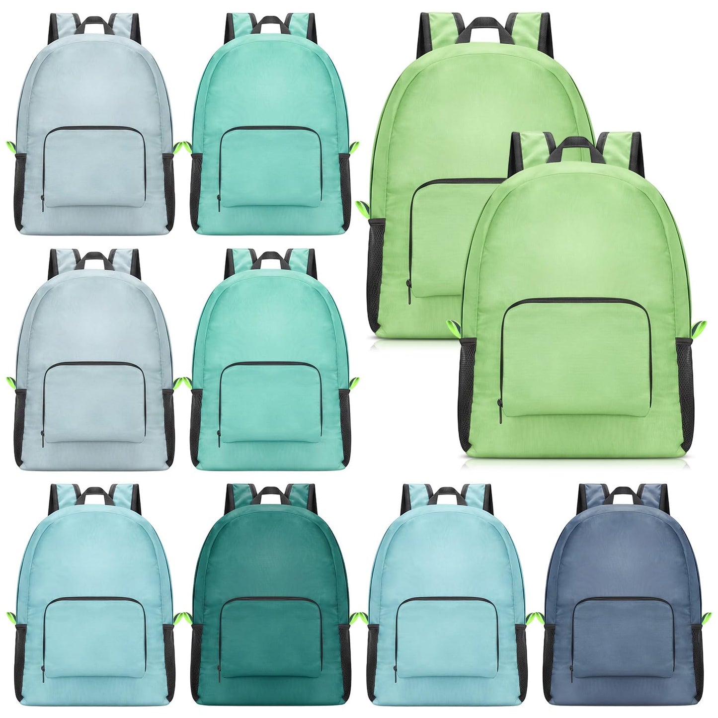 Jexine 10 Pcs Backpacks in Bulk 16.5 Inches Back Pack Basic Backpack for Adult Lightweight Outdoor Travel Book Bags(Sunny Pastel)