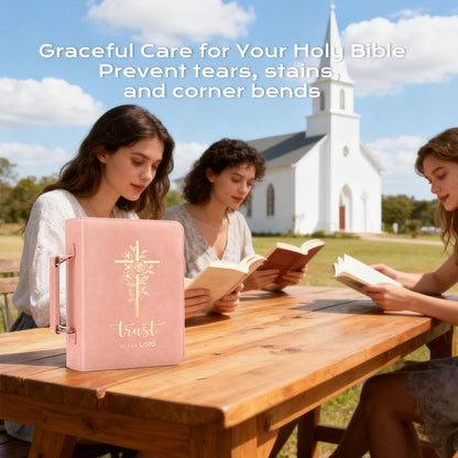 XKDOUS 20 Pcs Bible Case Set with Tabs, Pens, Study Supplies Carrier Holder Portable Men's Bible Bag Church Book Leather Cover Father Day Christian Gift for Dad, Mom, Men, Women