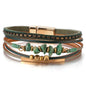 Fesciory Leather Wrap Bracelets for Women, Boho Western Layered Jewelry | Layered leather cuff bracelets, Easy on and off, Boho western style, Daily wear, Gift for women