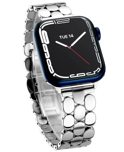 Designer Band for Apple Watch 40mm 41mm 42mm 38mm 44mm 45mm 46mm 49mm for Women, Stainless Steel Dressy Bands Compatible with Apple Watch Series 11,10,Se,9,8,7,6,5,4,3,2,1 for iWatch