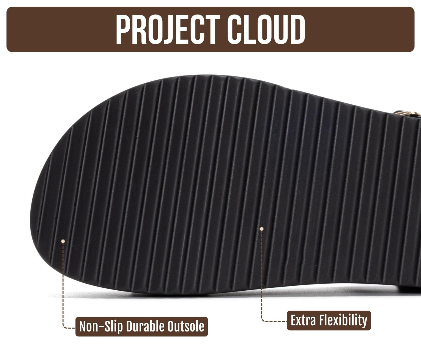 Project Cloud Adjustable Strap Platform Sandals Women Footwear (Mellow) | Plush & Soft Insole Wedge Sandals for Women; Water-Resistant Platform Sandals Women; Non-Slip and Lightweight Wedge Sandals