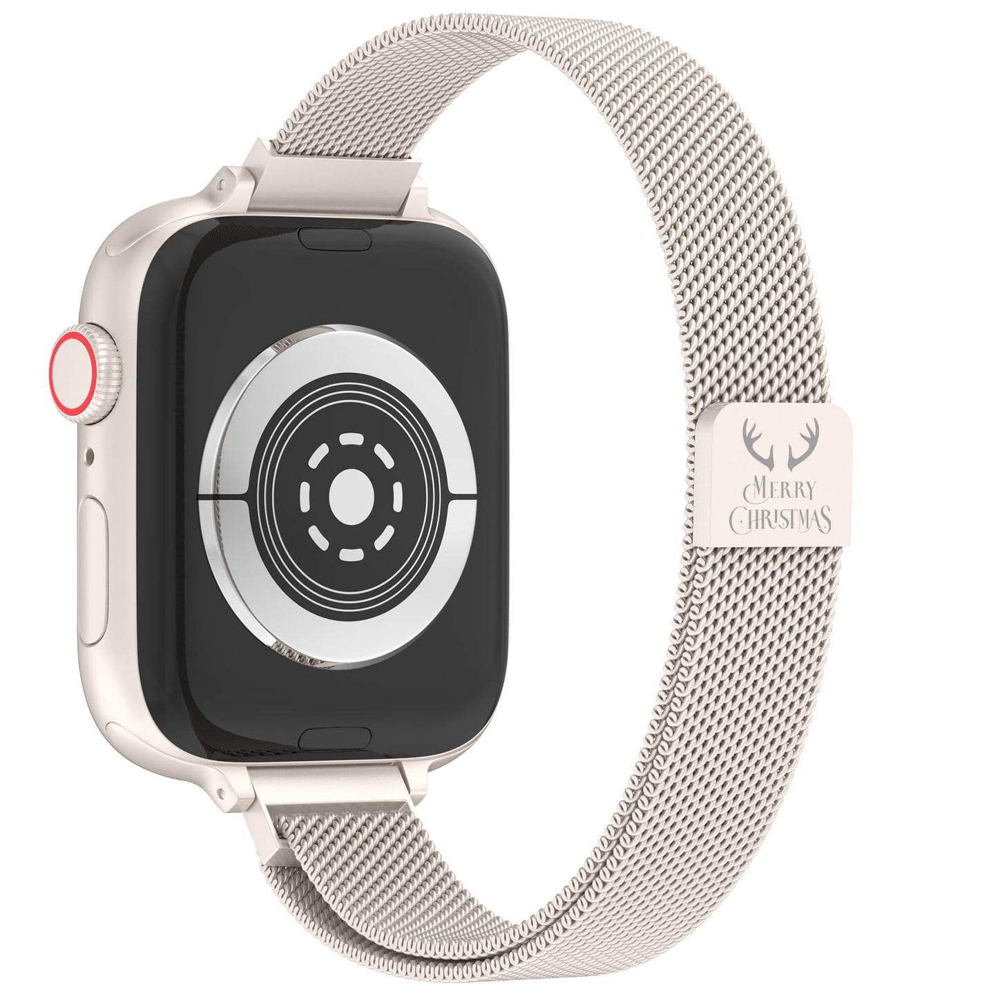 MARGE PLUS Slim Milanese Loop Compatible with Apple Watch Band for women 41mm 40mm 38mm 42mm 46mm 45mm 44mm, Stainless Steel Magnetic Mesh Strap work on iWatch Series 11 10 9 8 7 6 5 4 3 & SE 3 2 1