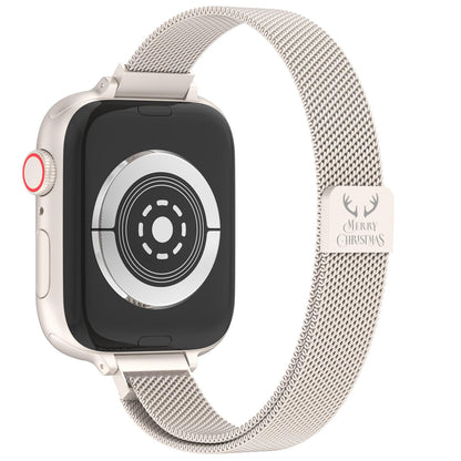 MARGE PLUS Slim Milanese Loop Compatible with Apple Watch Band for women 41mm 40mm 38mm 42mm 46mm 45mm 44mm, Stainless Steel Magnetic Mesh Strap work on iWatch Series 11 10 9 8 7 6 5 4 3 & SE 3 2 1