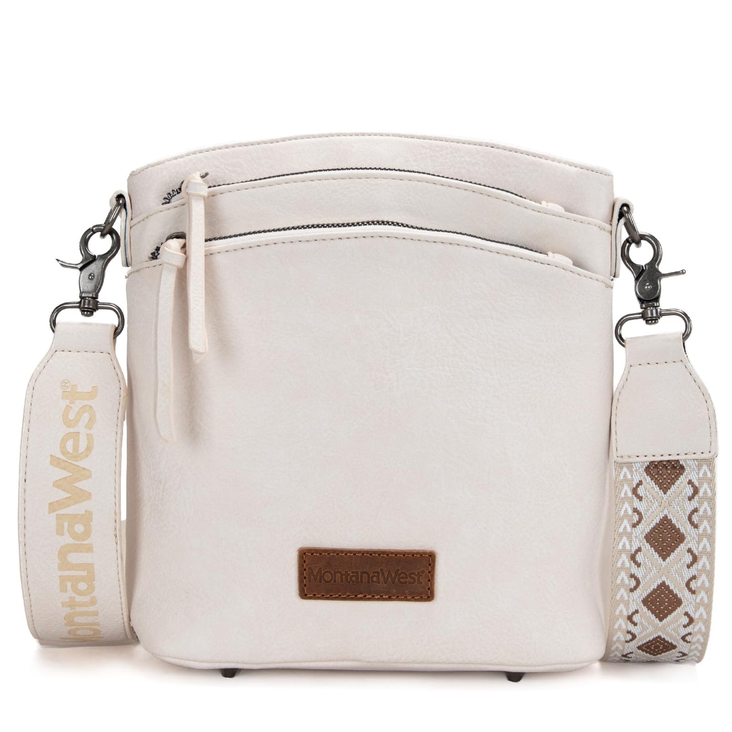 Montana West Multi Zip Pocket Crossbody Bag With Guitar Strap