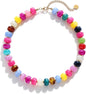 Chunky Beaded Choker Necklace for Women Summer Beach Acrylic Beads Necklaces Trendy Boho Statement Colorful Necklace Jewelry Accessories
