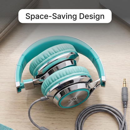 ARTIX Pack of 60 Wired Kids Headphones for School (Lavender), Microphone & Volume Control - Bulk Classroom Headphones with Mic, Teens Corded Head Phones for Laptop, Chromebook, Tablet 3.5mm Aux Cord