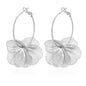 Gold Flower Earrings 14K Gold Plated Floral Statement Dangle Earrings Trendy