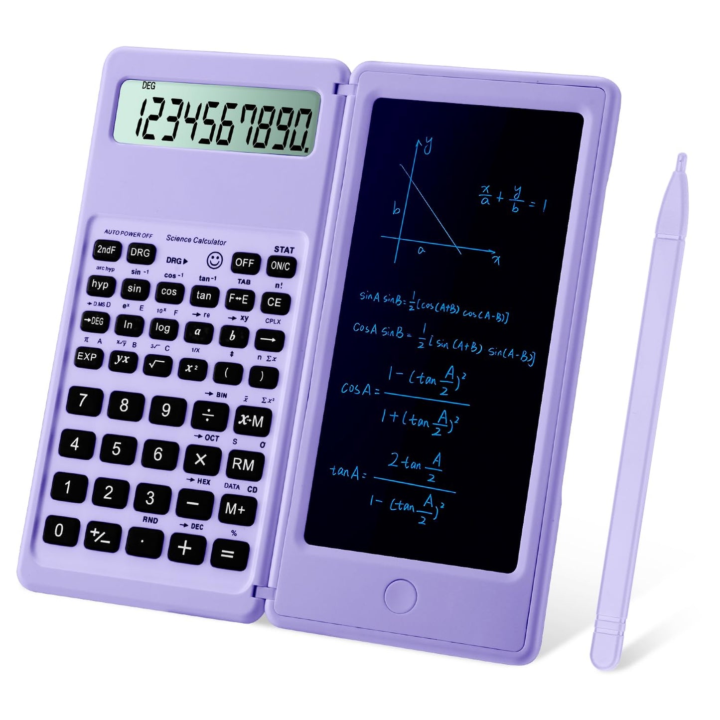 IPepul Scientific Calculators for Students, 10-Digit Large Screen, Math Calculator with Notepad, Classroom Must Haves for Middle High School Supplies & College (Black)
